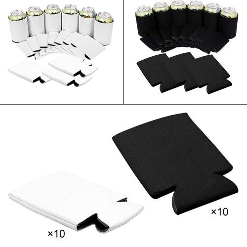 10x blank beer can cooler - blank,