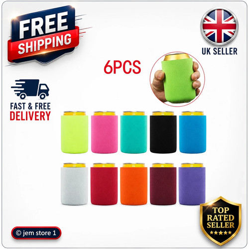 6pcs reusable beer can cooler - reusable,